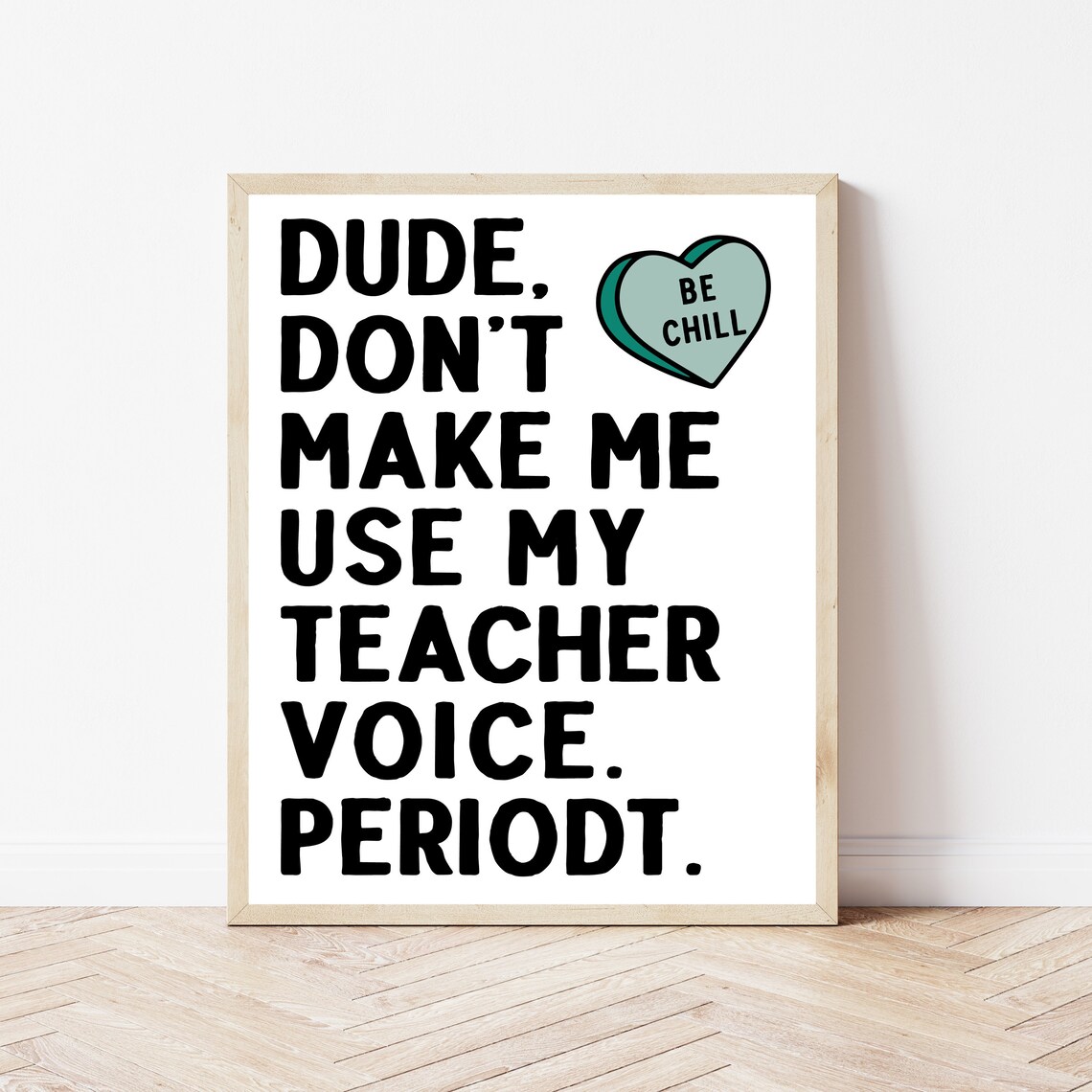Retro Math Classroom Decor Wall Art Print