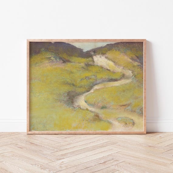 Impressionist Landscape Art Print Edgar Degas Serene Home Decor Wild Violets La0015