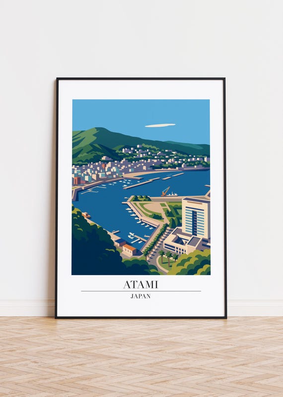 Atami City Poster Modern Travel Art Print