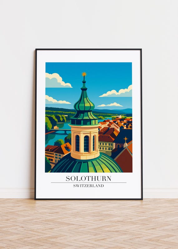 Solothurn Switzerland Poster Modern City Art Print