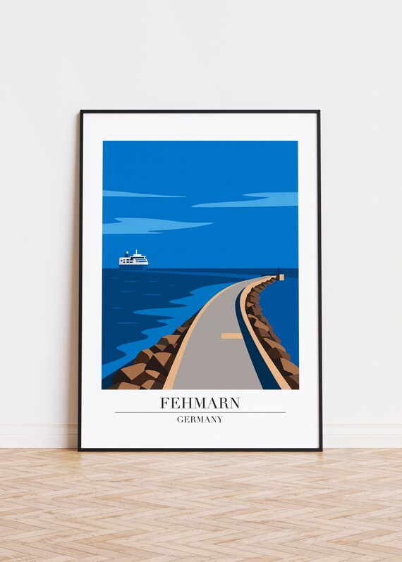 Fehmarn Germany Poster Modern Illustration Art Print