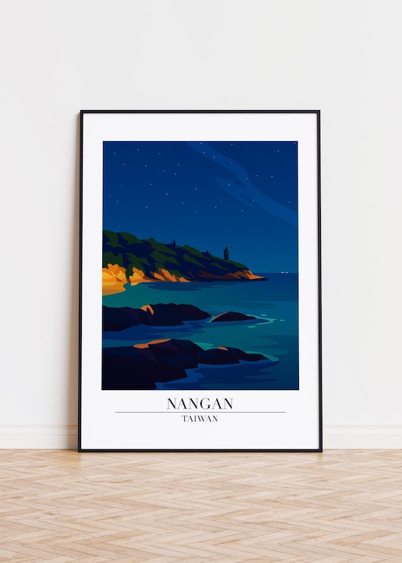 Nangan Taiwan Poster Modern City Illustration Art Print