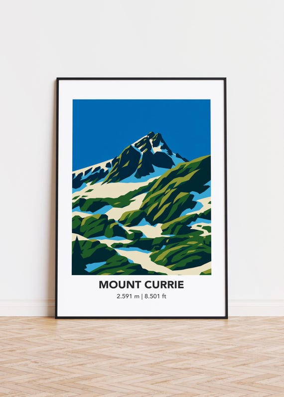 Mount Currie Print Modern Minimalist Mountain Art Poster