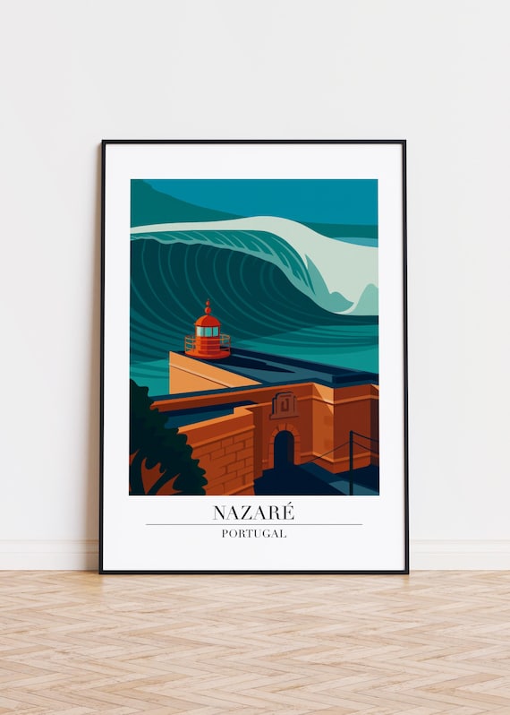 Nazar Portugal Minimalist Travel Poster