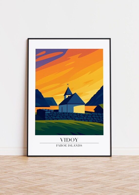 Faroe Islands Minimalist Travel Poster