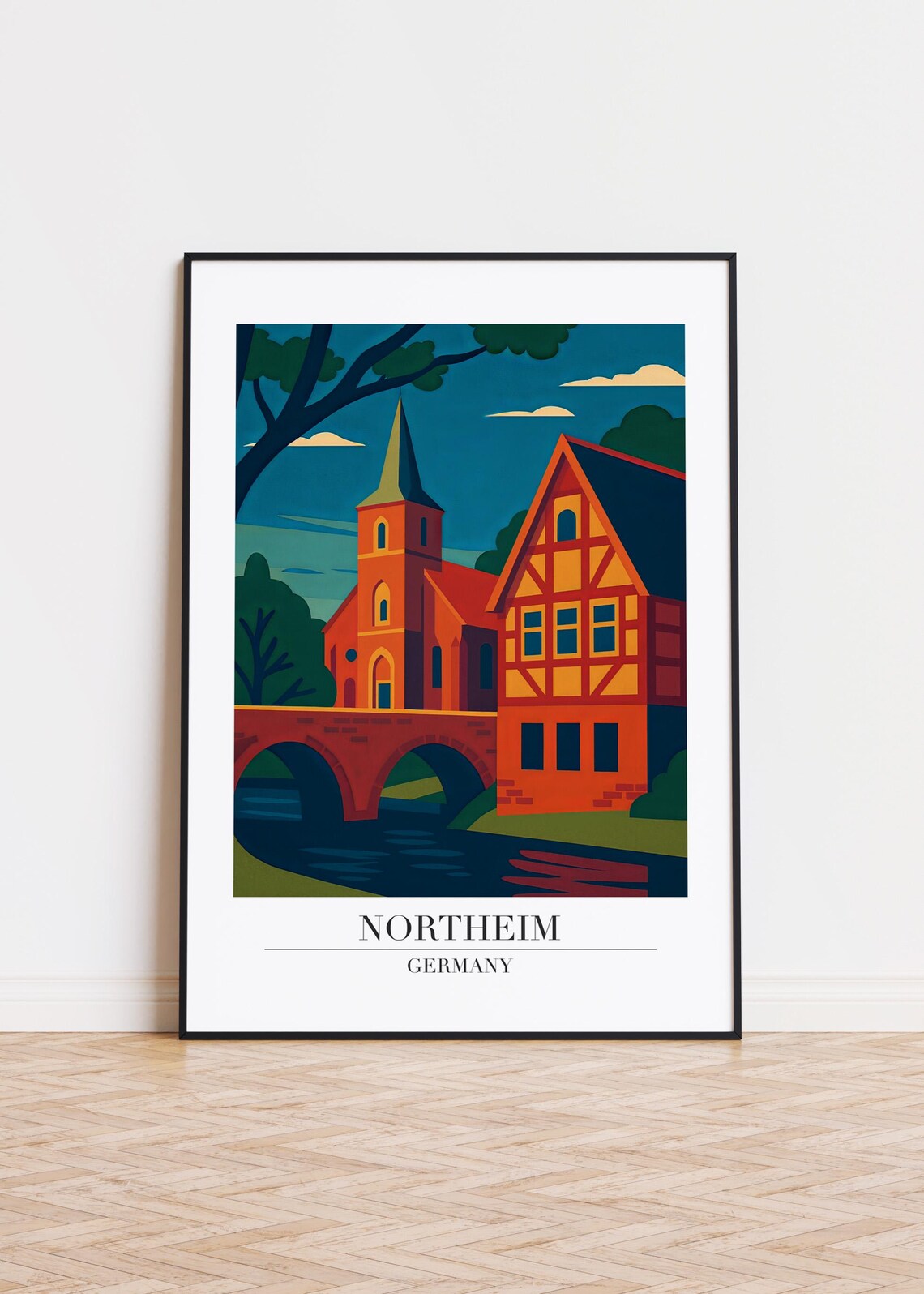 Northeim Germany Poster Minimalist Travel Art Print