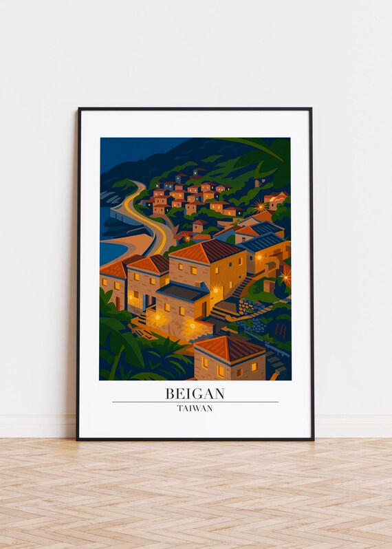 Beigan Taiwan Poster Modern Illustration Art Print