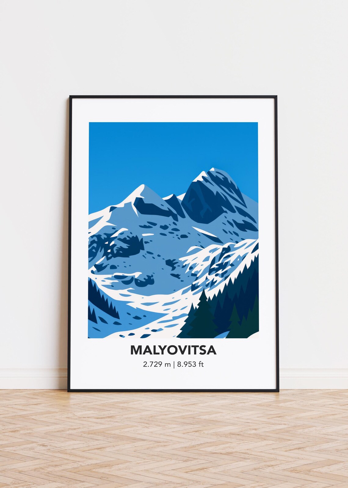 Malyovitsa Mountain Modern Minimalist Art Print