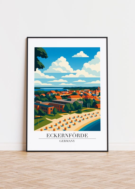 Eckernfrde Germany Poster City Skyline Art Print