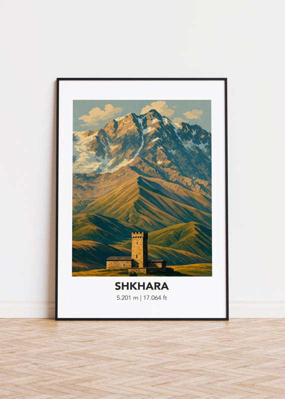 Shkhara Mountain Poster Semigloss Art Print