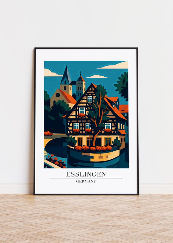 Esslingen Germany Poster City Skyline Art Print