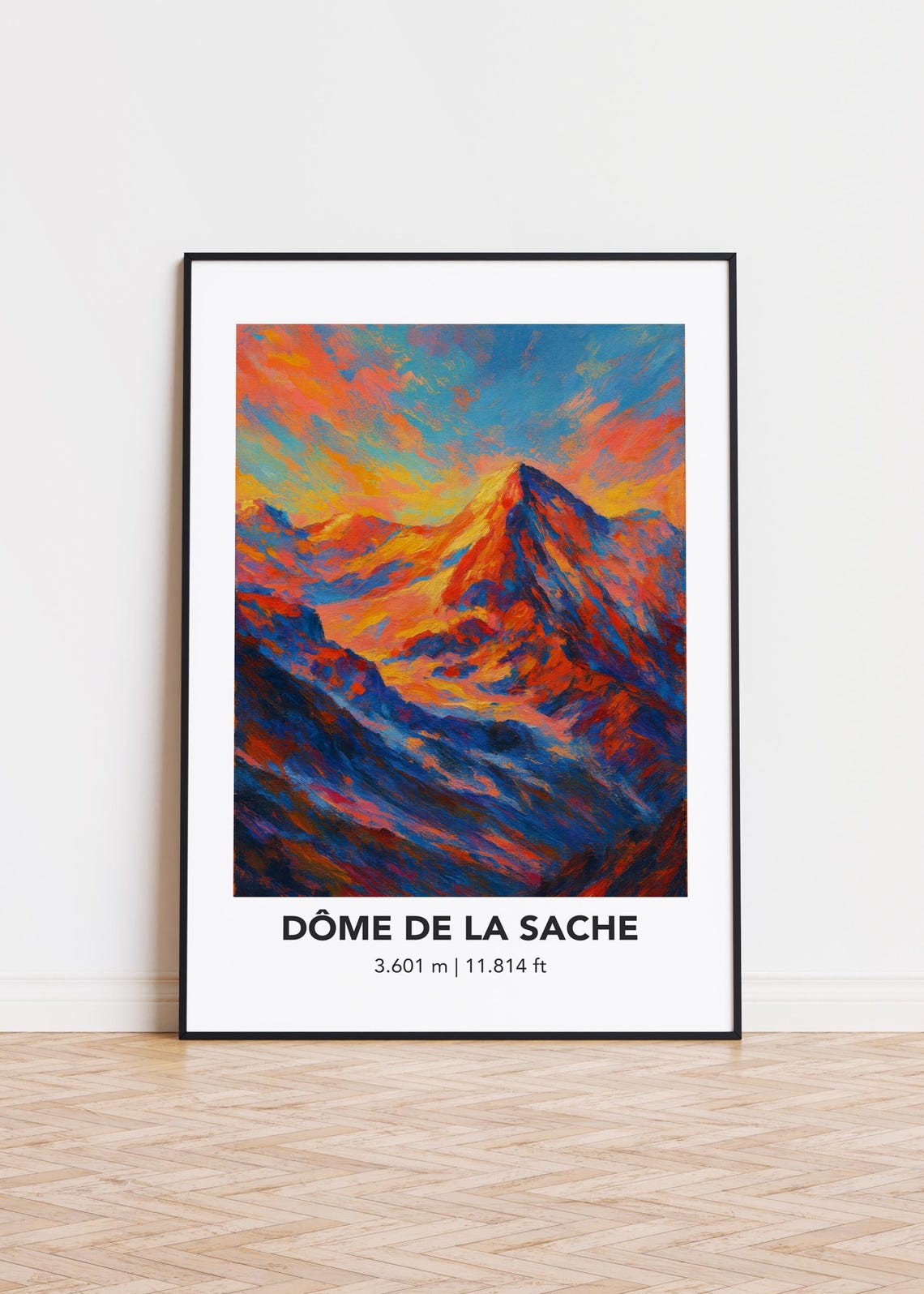 Dme De La Sache Poster Modern Mountain Art Print