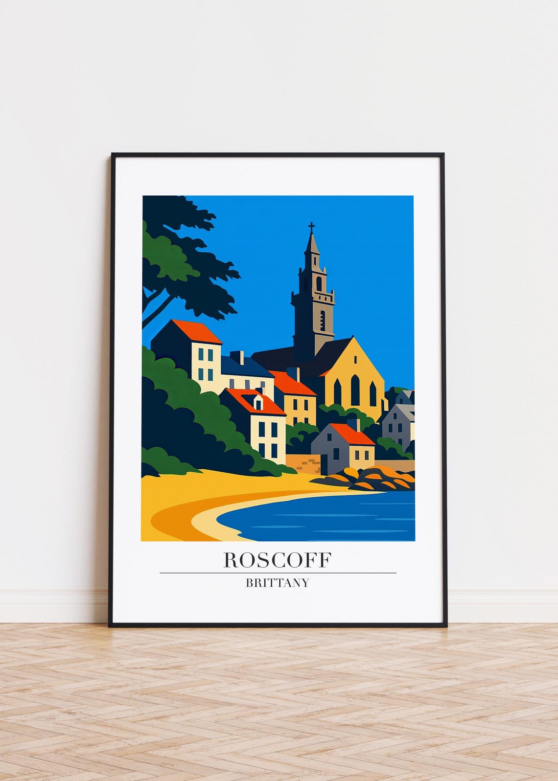 Roscoff France Poster City Skyline Art Print