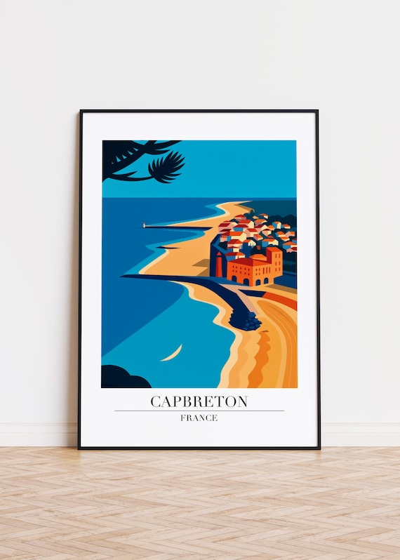 Capbreton France Modern Travel Art Print