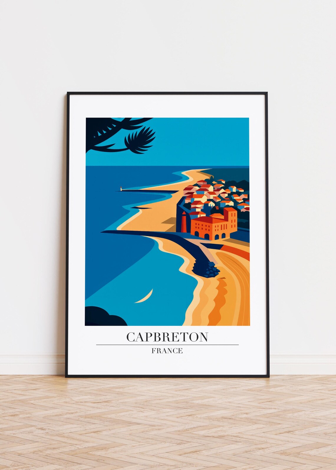 Capbreton France Modern Travel Art Print