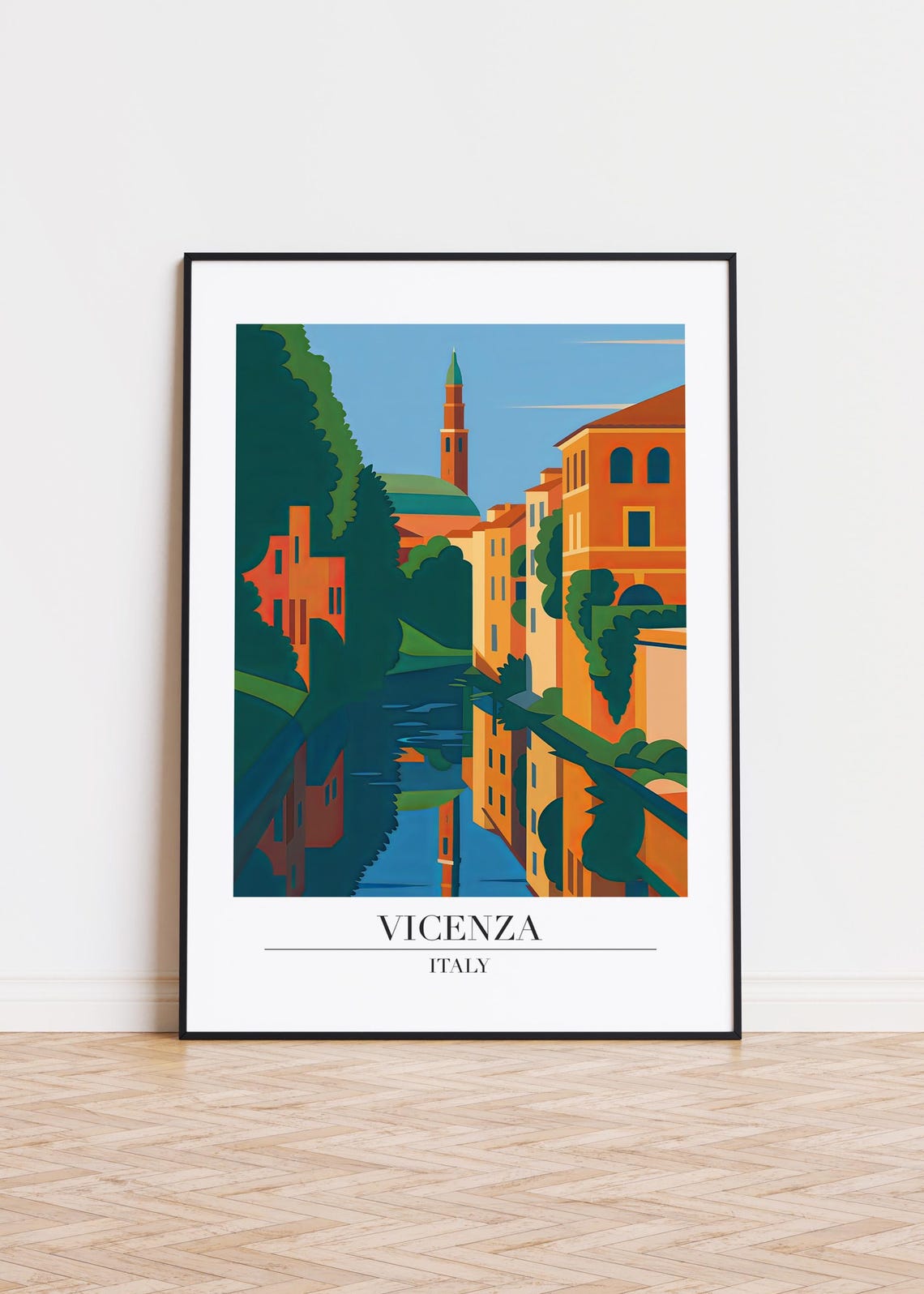 Vicenza Italy Poster Modern City Art Print