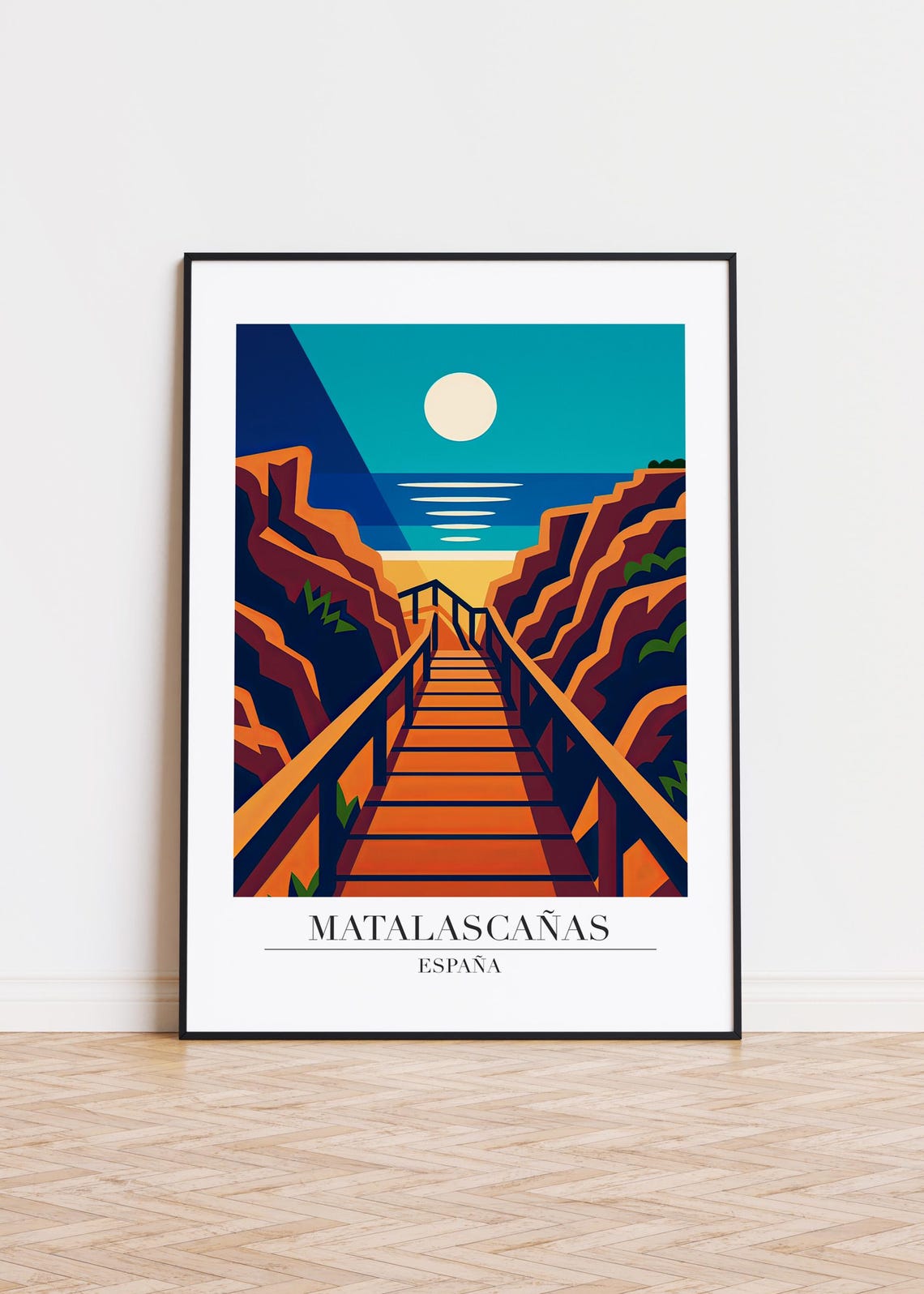 Matalascaas Spain Modern Travel Poster