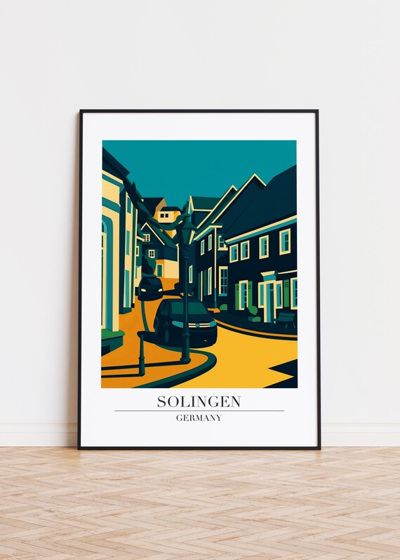 Solingen Germany Poster City Illustration Art Print