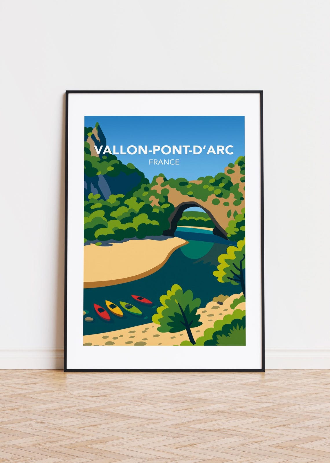 Vallonpontdarc France Poster Skyline Art Print