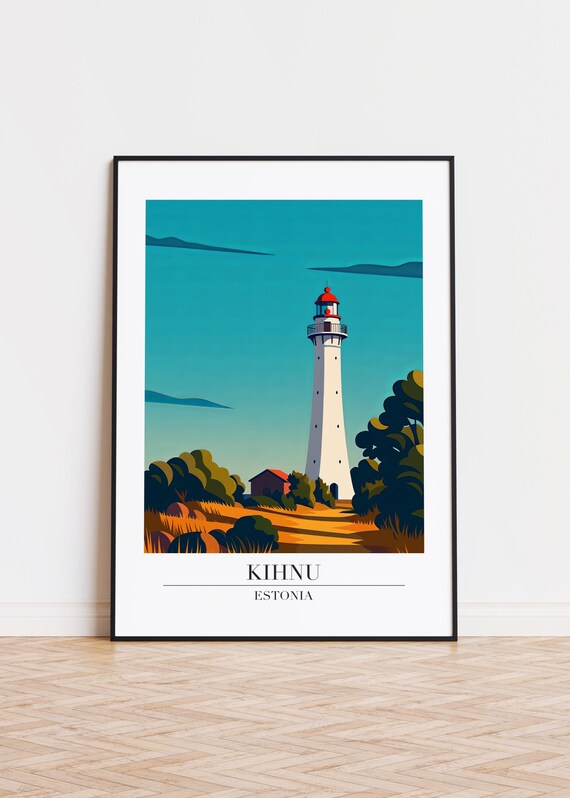 Kihnu Estonia Modern Travel Poster