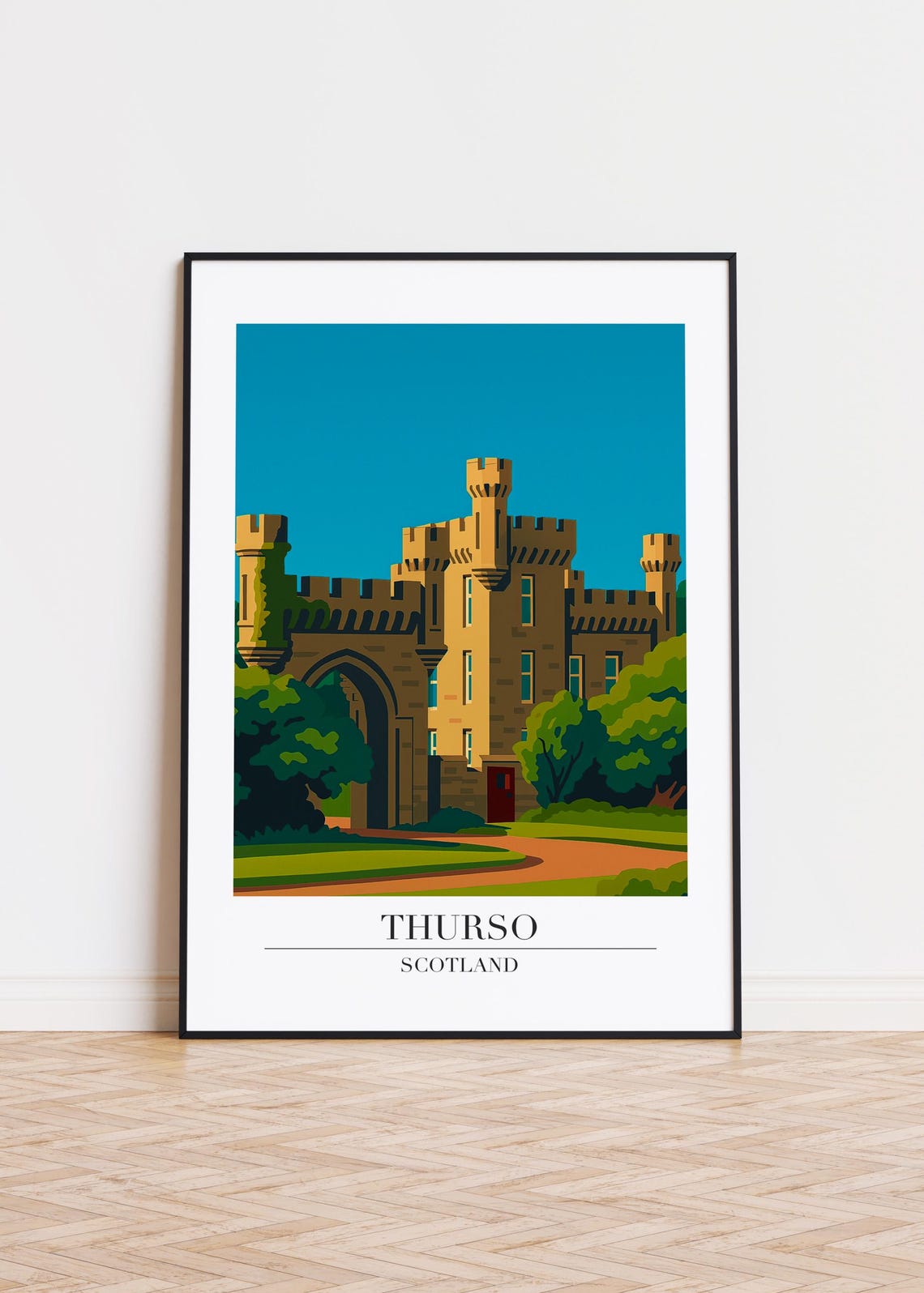 Thurso Scotland Skyline Poster Print
