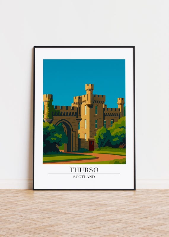 Thurso Scotland Skyline Poster Print