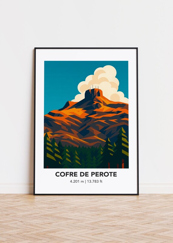 Cofre De Perote Mountain Art Print Modern Cityscape Poster