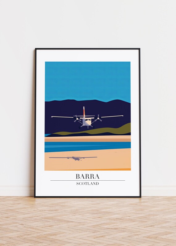 Barra Scotland Poster Modern City Illustration Art