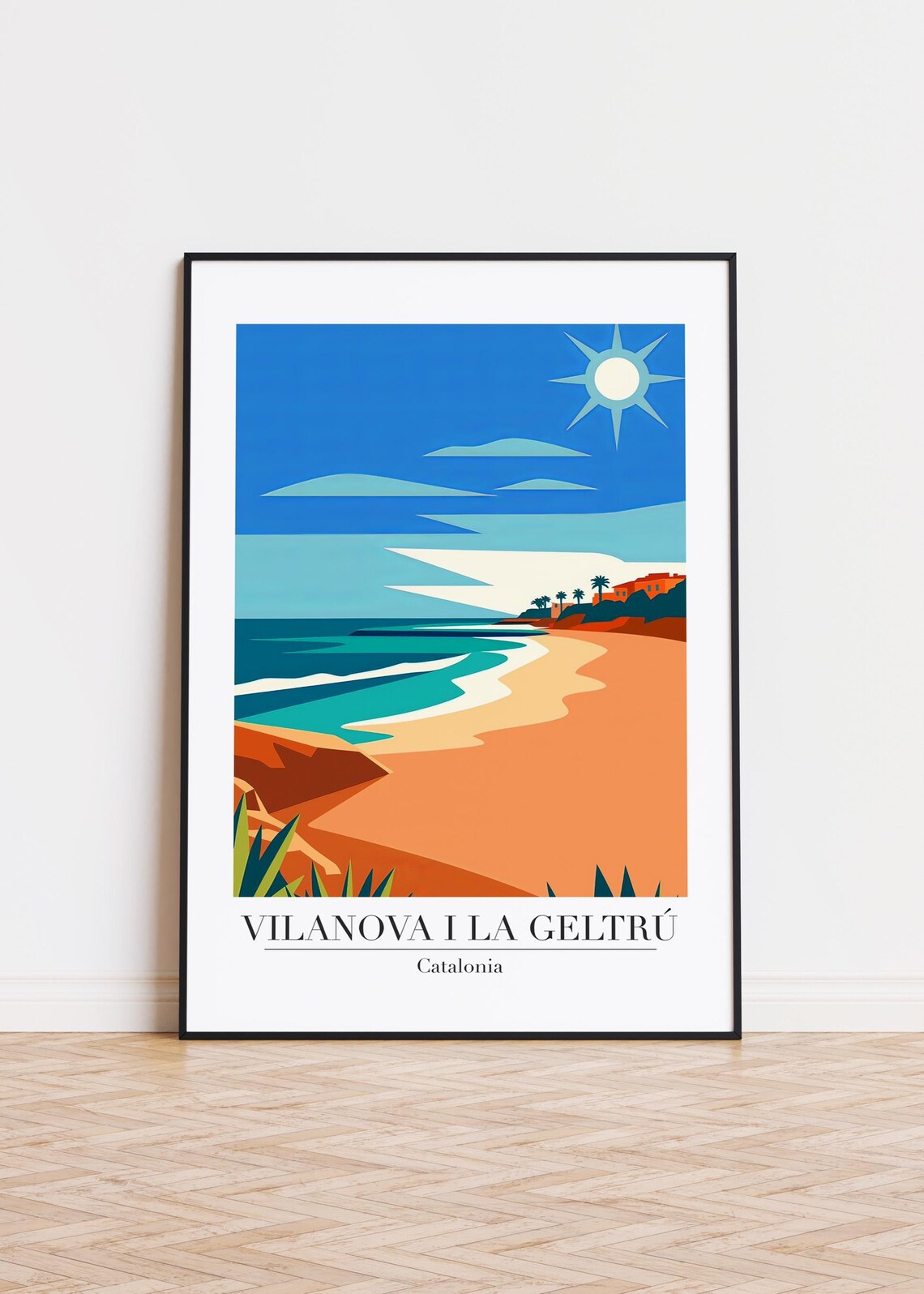 Vilanova I La Geltr Spain Travel Poster