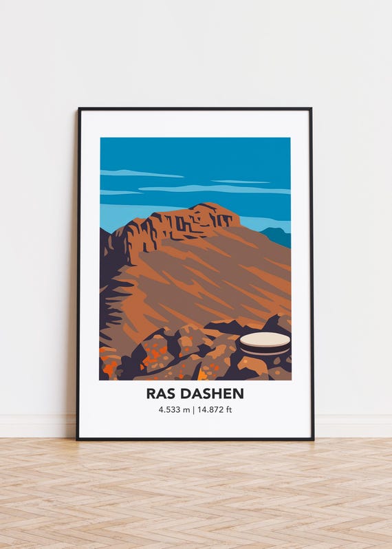 Ras Dashen Mountain, Ethiopian Landscape Art Print