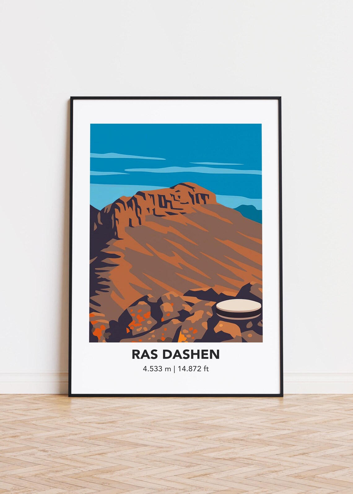 Ras Dashen Mountain, Ethiopian Landscape Art Print