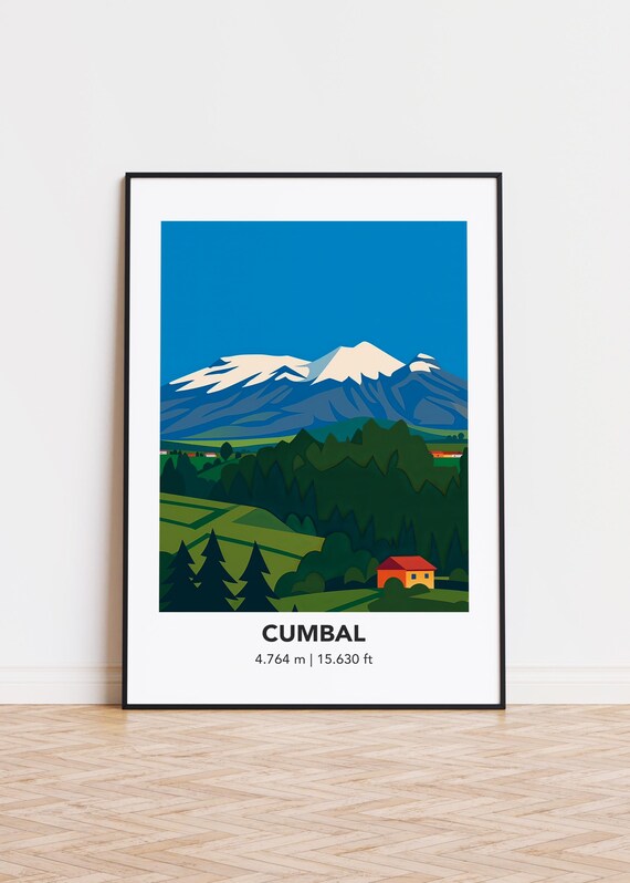 Cumbal Cityscape Poster Modern Illustration Art Print