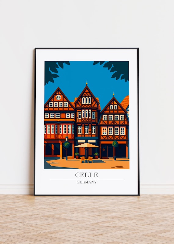 Celle Germany Poster Modern City Illustration Art