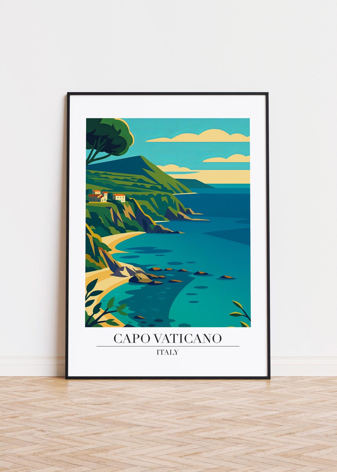 Capo Vaticano Italy Travel Poster
