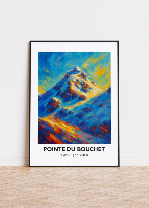 Pointe Du Bouchet Poster Modern Mountain Art Print