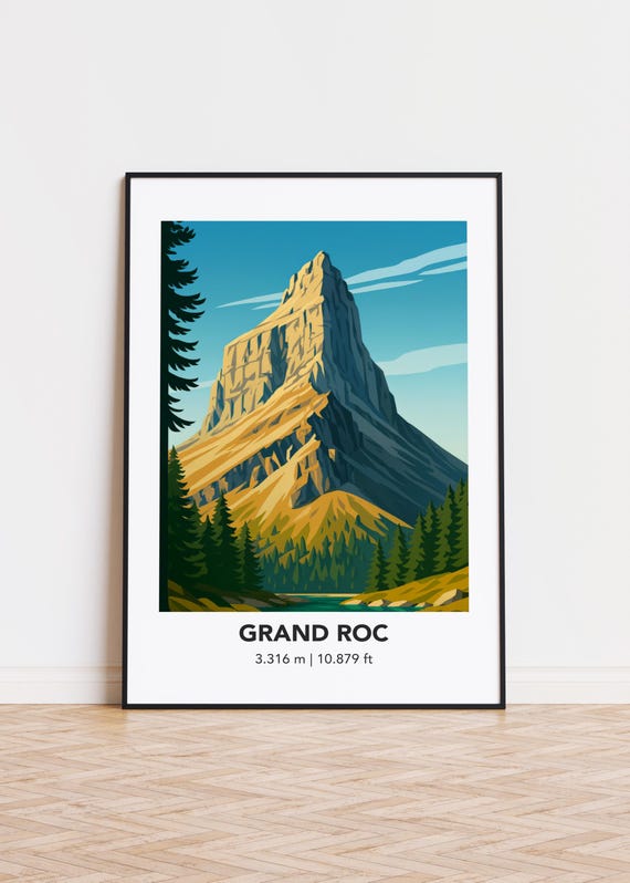 Grand Roc Mountain Poster Print