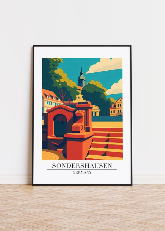 Sondershausen Germany Poster City Illustration Art Print