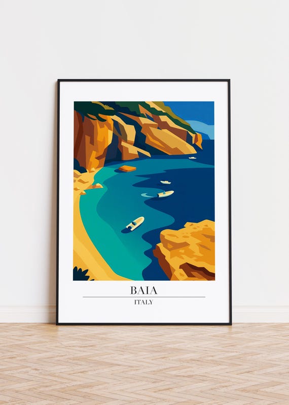Baia Italy Poster Modern City Art Print