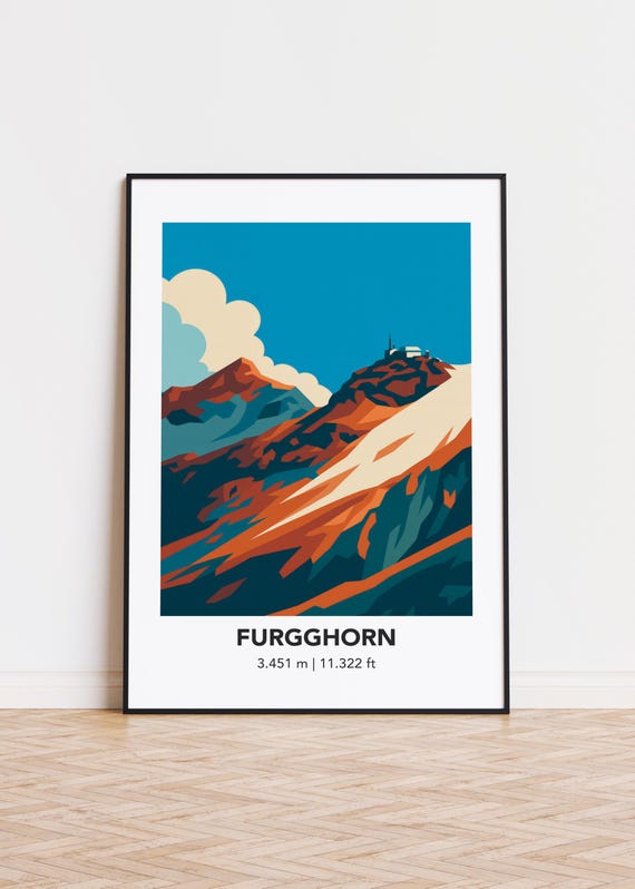Furgghorn Mountain Art Print Modern Scandinavian Poster