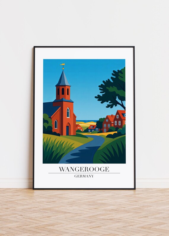 Wangerooge Germany Poster Modern Illustration Art Print