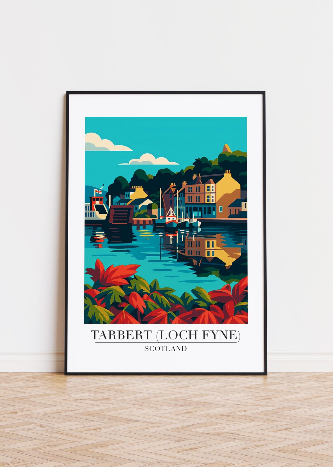 Tarbert Loch Fyne Scotland Modern Travel Poster