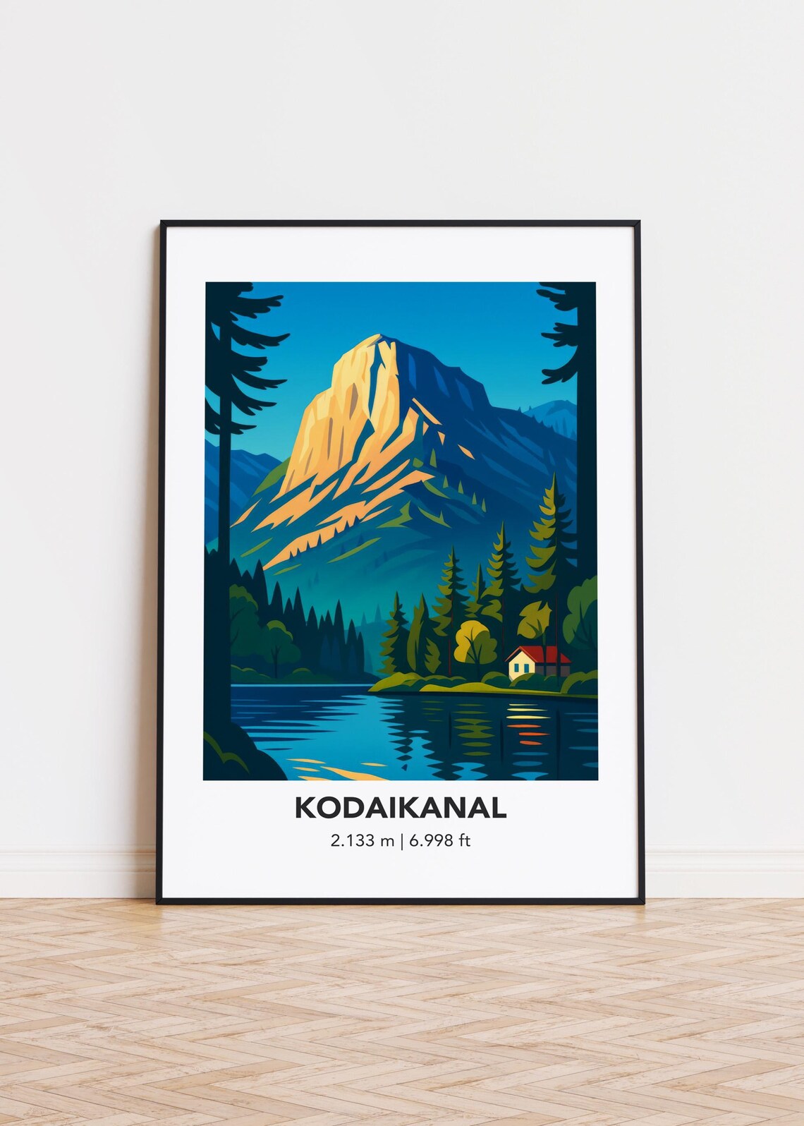 Kodaikanal Mountain Modern Minimalist Art Print
