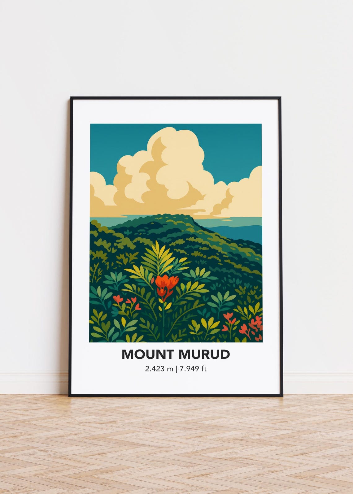 Mount Murud Poster Modern Minimalist Mountain Art Print