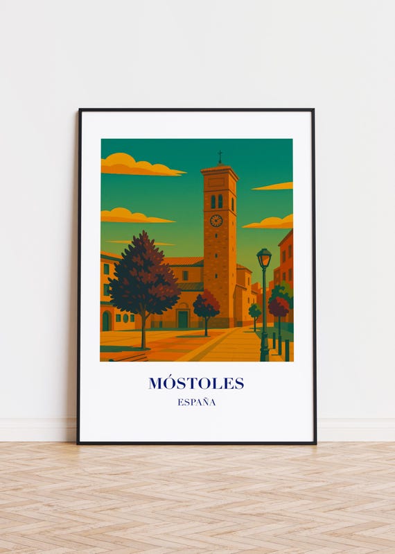 Mstoles Spain Poster Modern City Art Print