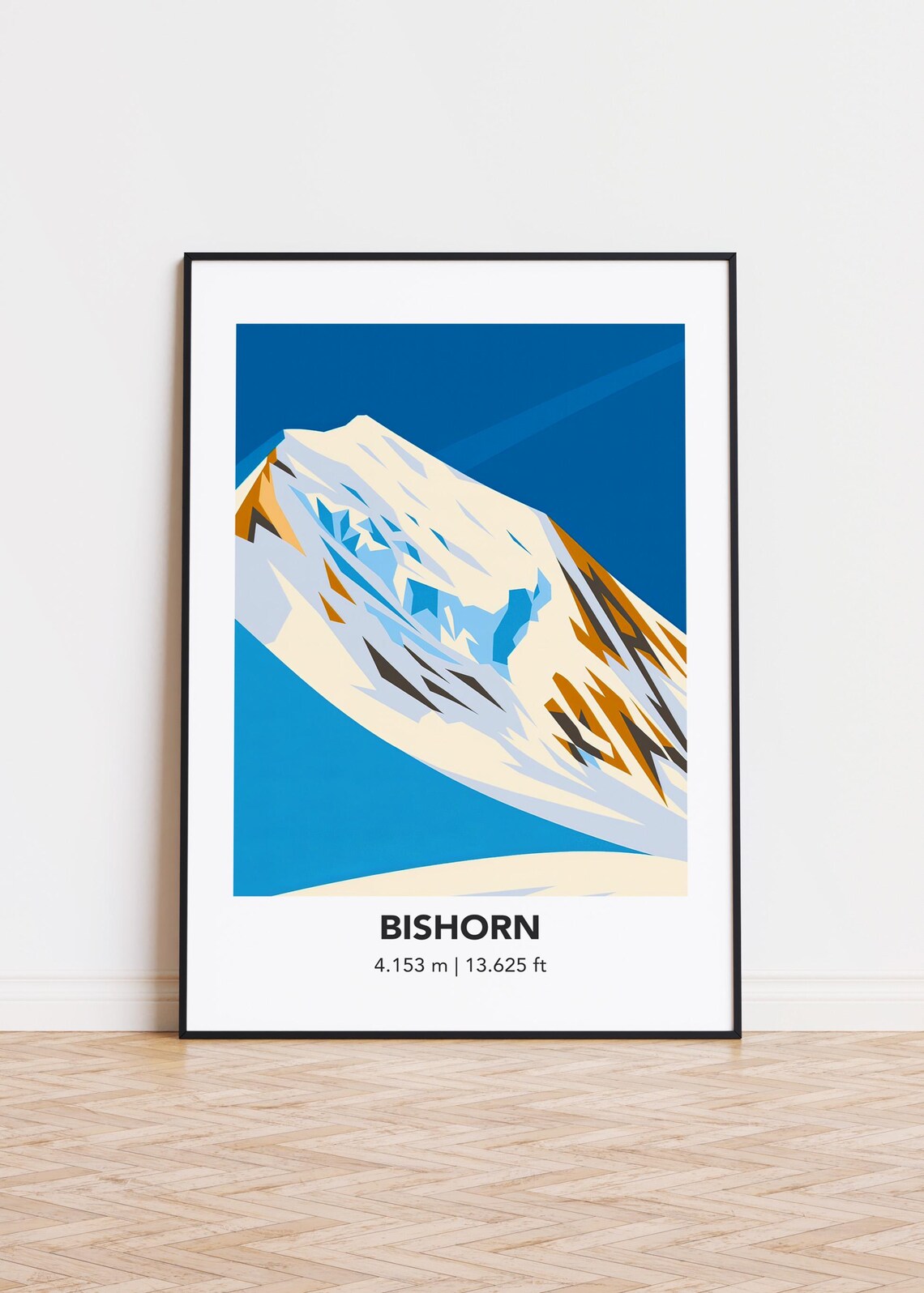 Bishorn Mountain Illustration Art Print Modern Minimalist Poster
