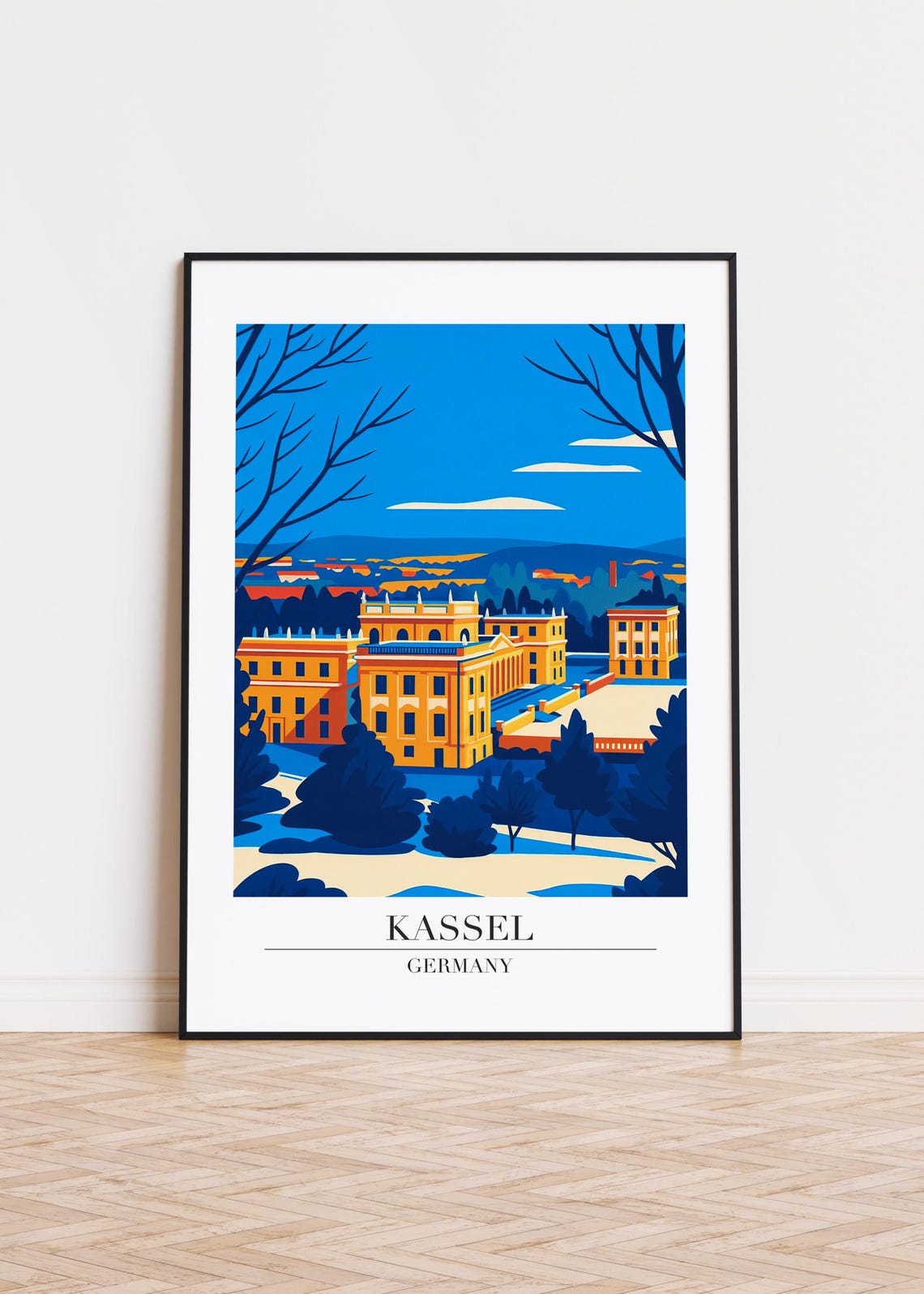 Kassel Germany Poster, City Illustration Art Print