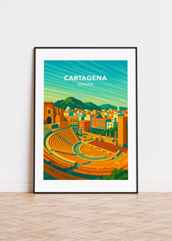 Cartagena Italy Poster City Skyline Art Print