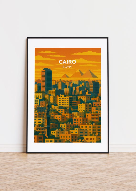 Cairo City Art Print Modern Egypt Illustration