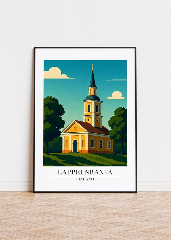 Lappeenranta Finland Poster City Illustration Art Print