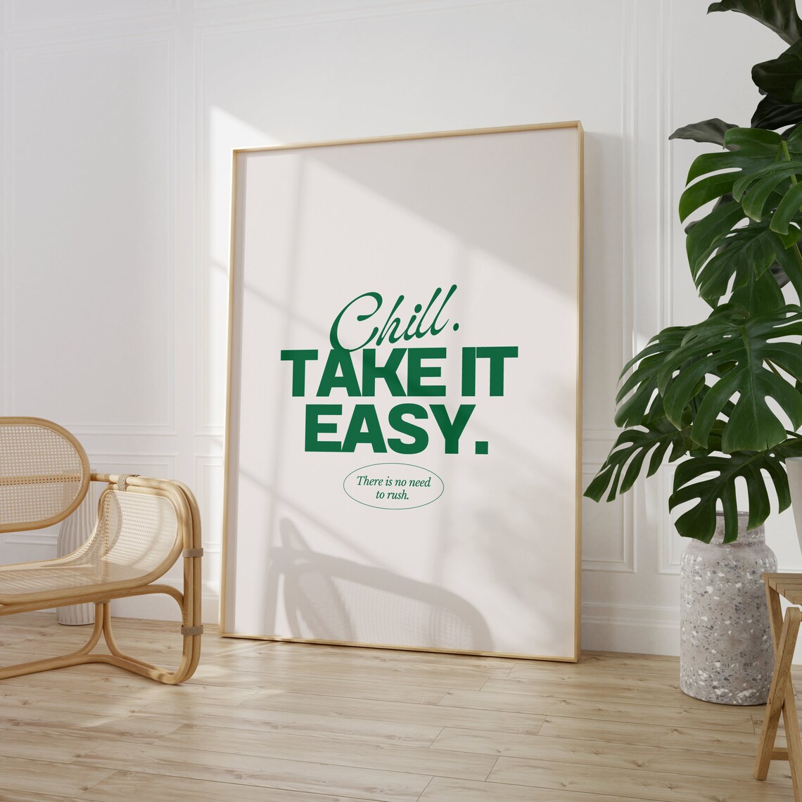 Take It Easy Quote Print, Retro Vintage Typography Poster - Image 2